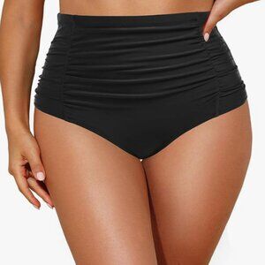 Black High Rise Bikini Bottom XXL